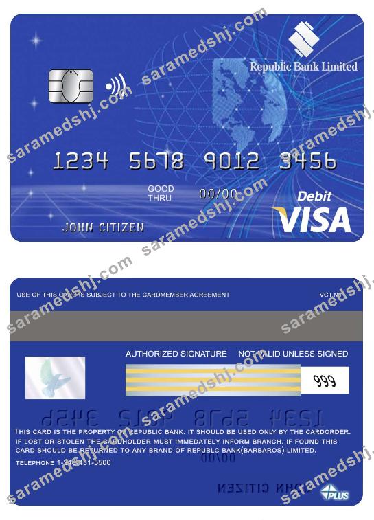Barbaros Republic Bank  visa  card